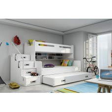 Trīsvietīga gulta MAX 3 90x200, balts